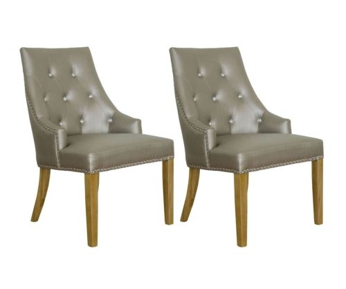 Homestyle GB Marjukka Stone Color Dining Chair in Pair