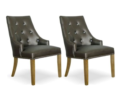 Homestyle GB Marjukka Tungsten Color Dining Chair in Pair