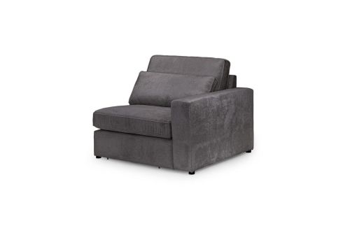 Landos Grey Fabric Modular Right Hand Arm Piece