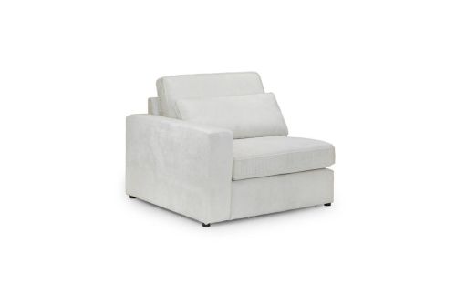 Landos Ivory Fabric Modular Left Hand Arm Piece
