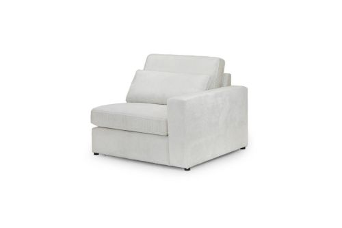 Landos Ivory Fabric Modular Right Hand Arm Piece