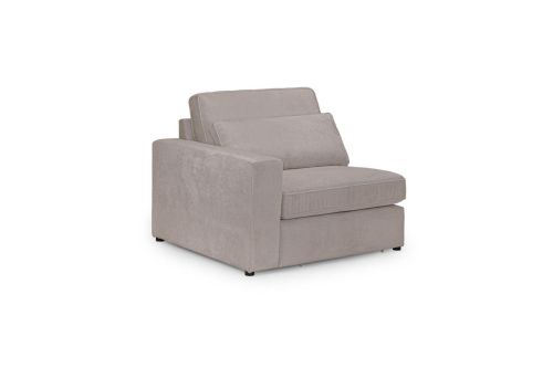 Landos Mocha Fabric Modular Left Hand Arm Piece