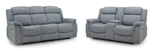 Inden Grey Fabric Electric Recliner 3+2 Sofa Set