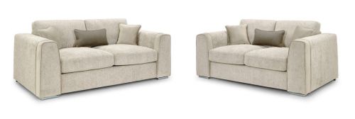 Valante Beige Fabric 3+2 Sofa Set