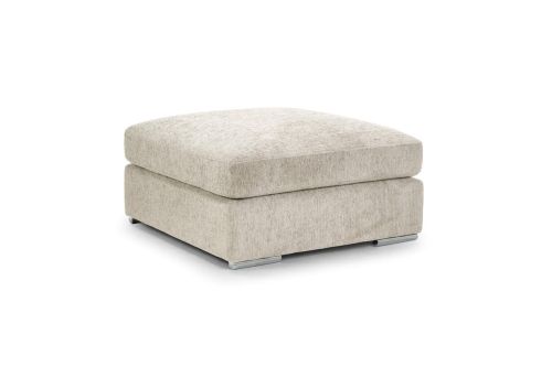 Valante Beige Fabric Footstool