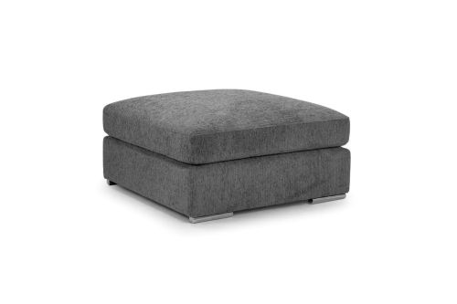 Valante Grey Fabric Footstool