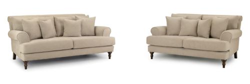 Vinson Beige Fabric 3+2 Sofa Set