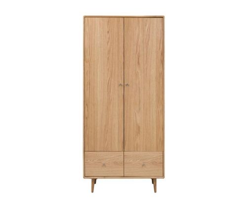 Furniture Link Jenson Light Oak 2 Door Wardrobe 