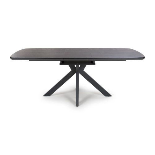 Furniture Link Boston Black Ash 160cm-200cm Extending Dining Table Only