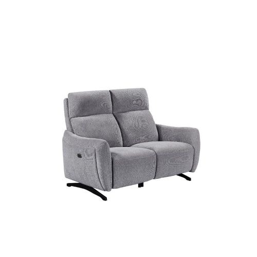 Furniture Link Ryder Pewter Fabric Power Recliner 2 Seater Sofa