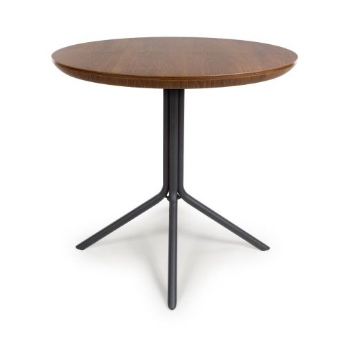 Furniture Link Boston Smoked Oak Round Dining Table Only - 80cm