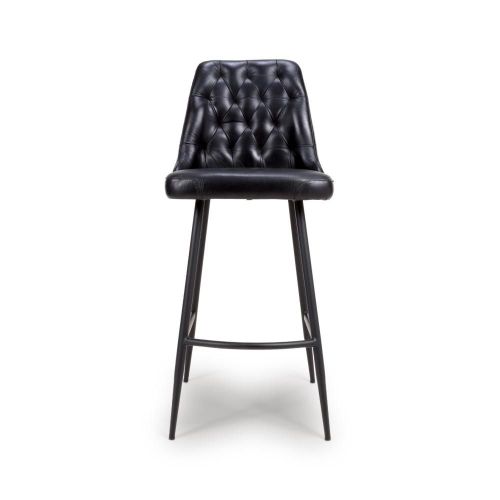 Furniture Link Bradley Black Bar Chair in Pair