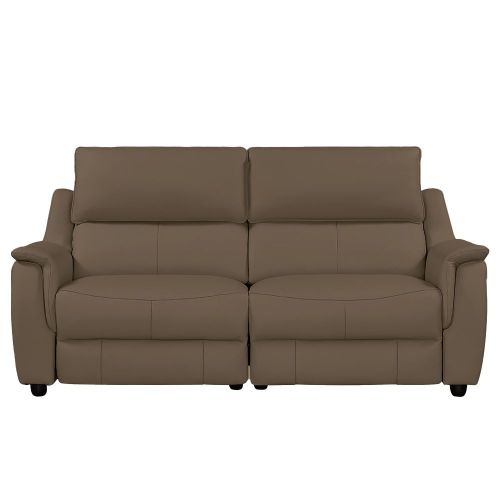 Furniture Link Milano Dark Taupe Power Recliner 3 Seater Sofa