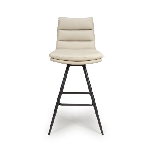 Furniture Link Nobo Taupe Swivel Counter Chair in Pair