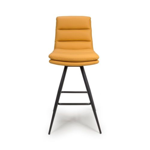Furniture Link Nobo Ochre Swivel Bar Chair in Pair