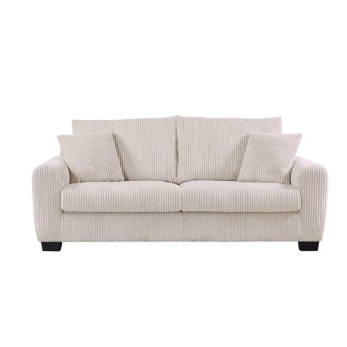 Furniture Link Sloane Mocha Fabric 3 Seater Sofa