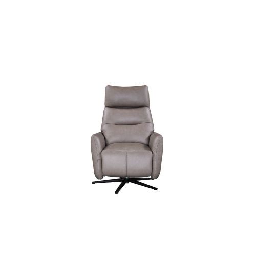 Furniture Link Solo Dark Taupe Leather Lift Swivel Power Recliner Chair