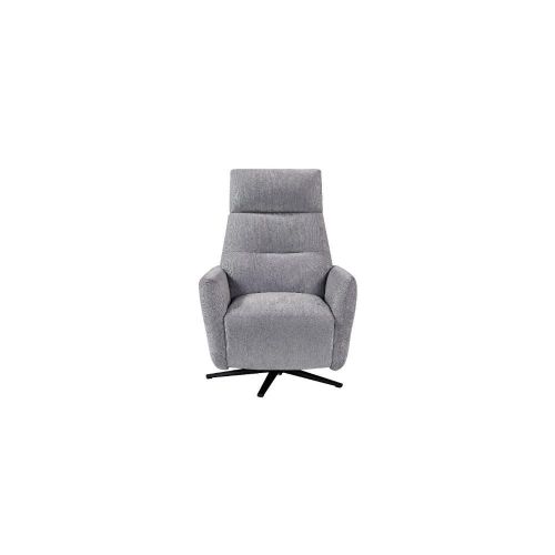 Furniture Link Solo Pewter Fabric Lift Swivel Power Recliner Chair