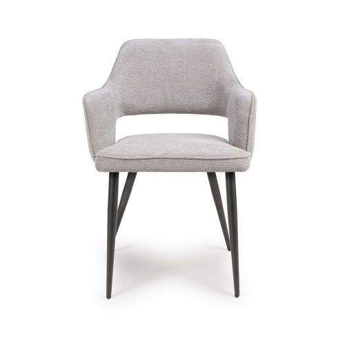 Furniture Link Ted Pewter Dining Chair in Pair