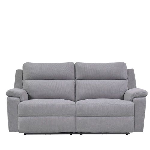 Furniture Link Tyler Stone Fabric Power Recliner 3 Seater Sofa