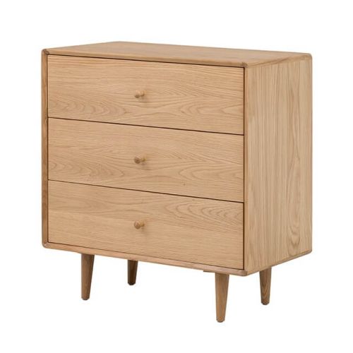 Furniture Link Jenson Light Oak 3 Drawers Chest
