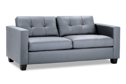 Aylin Grey Leather 3 Seater Sofa