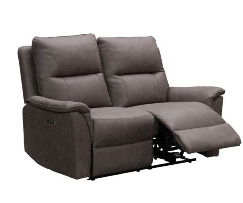Furniture Link Kansas Truffle Fabric Power Recliner 2 Seater Sofa