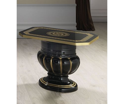 H2O Design Aurora Black and Gold Italian Lamp Table