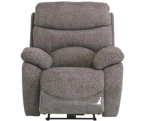 World Furniture Layla Ash Chanel  Fabric Electric Recliner Chair