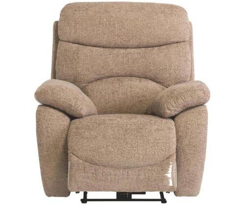 World Furniture Layla Sand Chanel Fabric Electric Recliner Chair