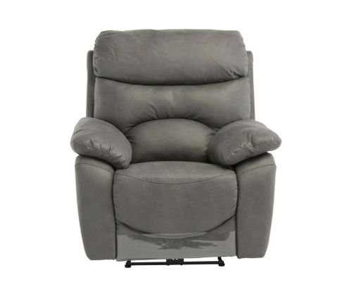 World Furniture Layla Grey Soft-touch Fabric Electric Recliner Chair