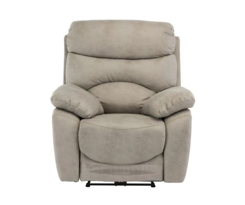 World Furniture Layla Natural Soft-touch Fabric Electric Recliner Chair