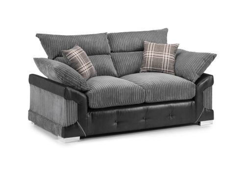 Horace Black and Grey 2 Seater Sofa