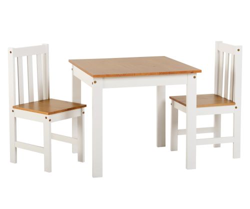 Seconique Ludlow White Dining Set with 2 Chairs