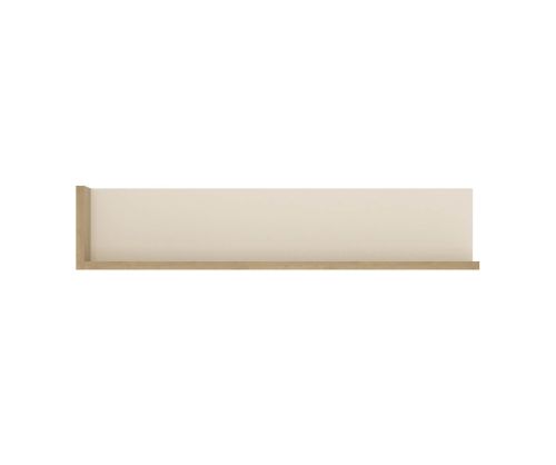 FTG Lyon Riviera Oak and White High Gloss 120cm Wall Shelf