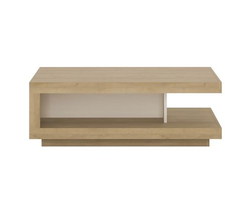 FTG Lyon Riviera Oak and White High Gloss Designer Coffee Table