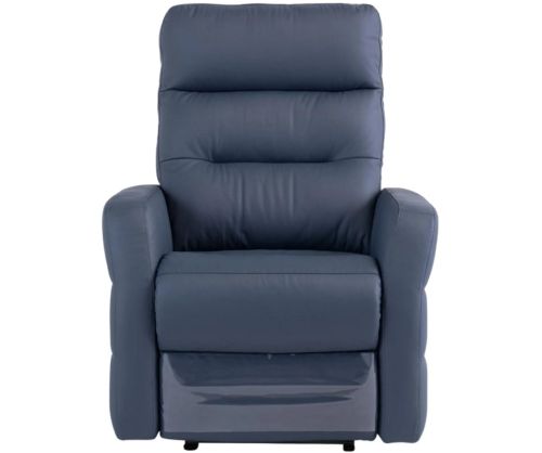 World Furniture Madison Blue Leather Electric Recliner Chair