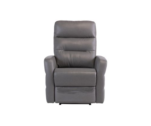 World Furniture Madison Grey Leather Electric Recliner Chair