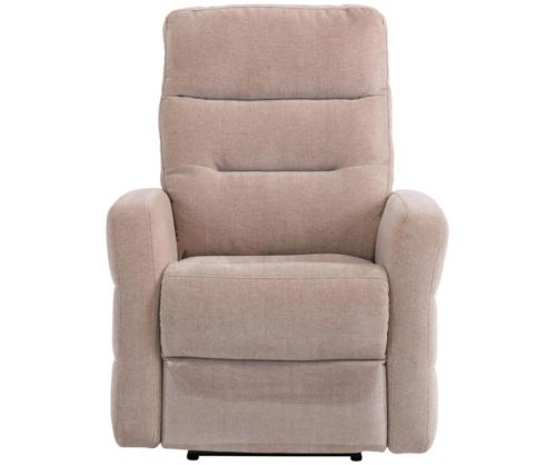 World Furniture Madison Mink Herringbone Fabric Electric Recliner Chair