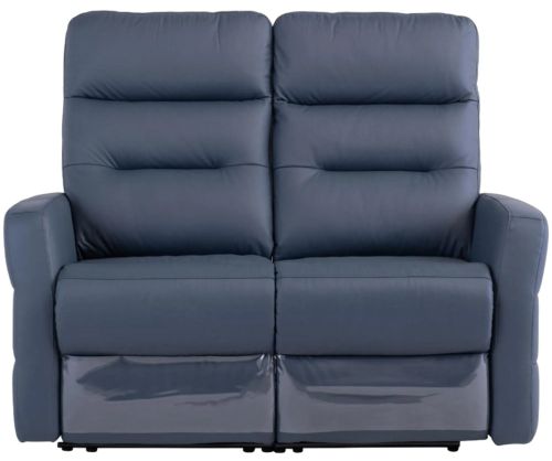 World Furniture Madison Blue Leather Electric Recliner 2 Seater Sofa