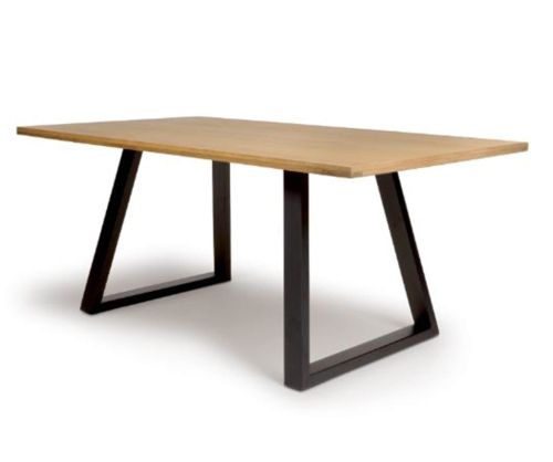 Furniture Link Madrid Oak 180cm Rectangular Dining Table Only