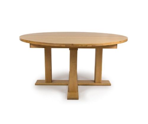 Furniture Link Madrid Oak 160cm Round Dining Table Only
