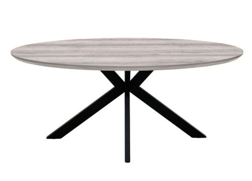Furniture Link Manhattan Grey Oval Dining Table 