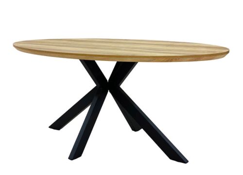 Furniture Link Manhattan Oak Oval Dining Table (W180cm)