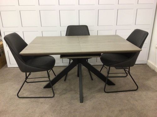 Furniture Link Manhattan Grey Extending Dining Table(140cm-180cm) 