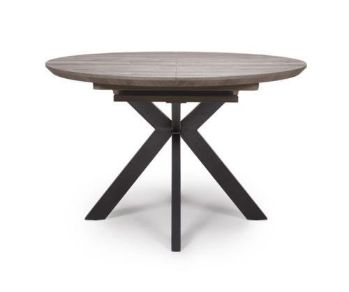 Furniture Link Manhattan Round Grey Extending Dining Table(W120cm-160cm)