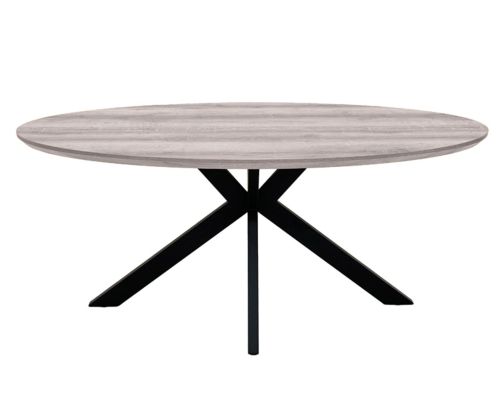 Furniture Link Manhattan Grey Round Dining Table(W120cm)