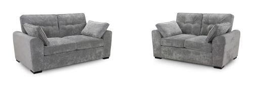 Lorcan Grey Fabric 3+2 Sofa Set