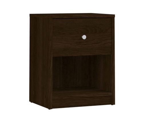 FTG May Dark Walnut 1 Drawer Bedside