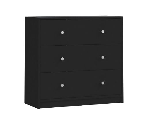 FTG May Black 3 Drawer Chest